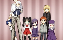 tohsaka rin emiya shirou anime saber matou sakura fatezero anime girls illyasviel von einzbern fat Wallpaper